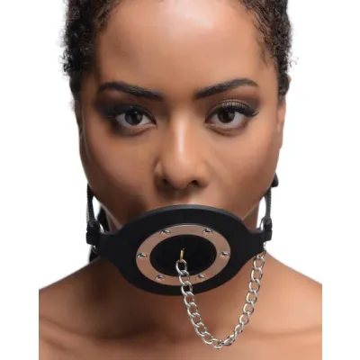 Pie Hole Silicone Feeding Gag Black O S