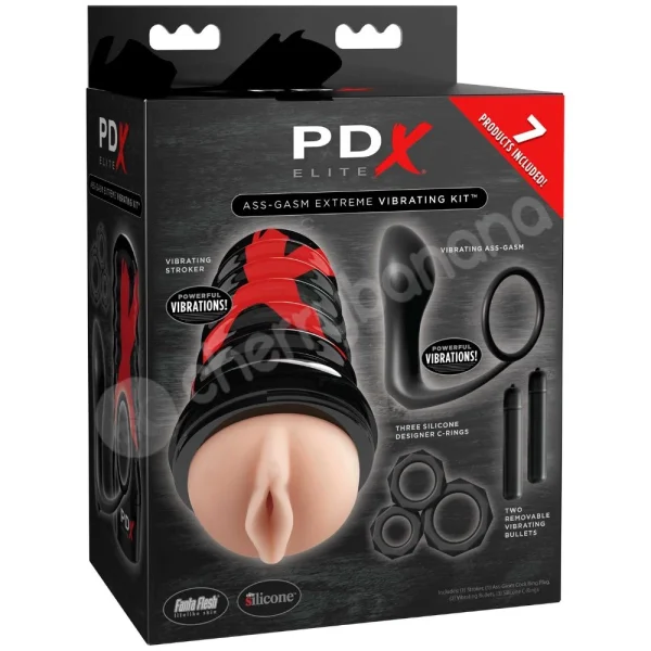 PDX Elite Ass-Gasm Extreme Vibrating Sex Toy Kit
