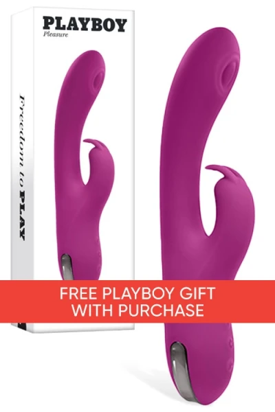 Playboy Thumper 8.6" Tapping Rabbit Vibrator with Clitoral Stimulator