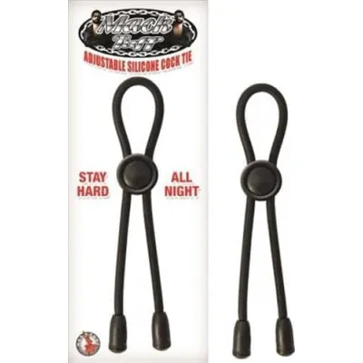Mack Tuff Adjustable Silicone Cock Tie Black