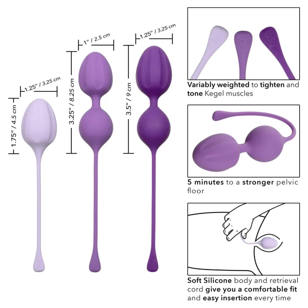 Kegel Training 3-Piece Set - Purple