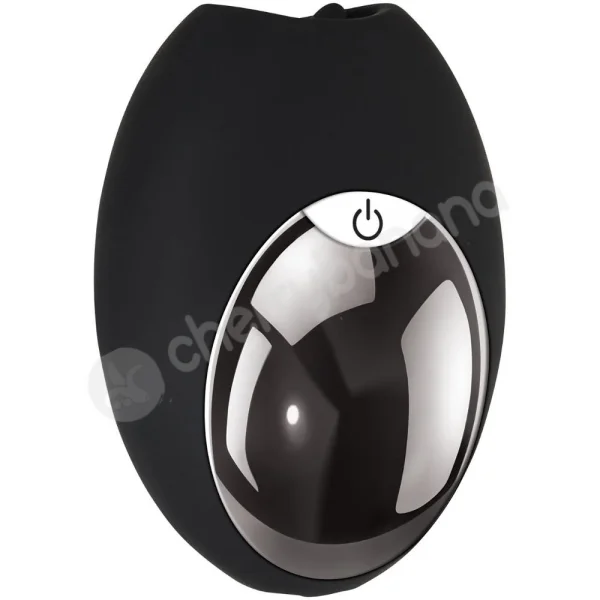 Evolved Lickity Slit Black Round Tongue-Flicking Clit Vibrator