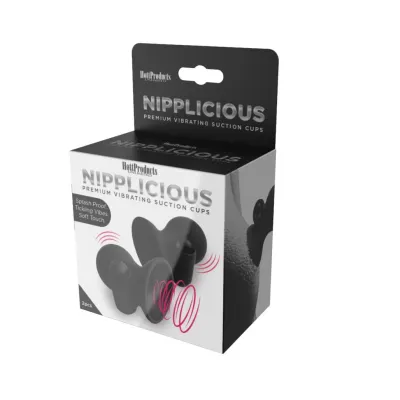 Nipplicious Vibrating Nipple Suction Cups Black