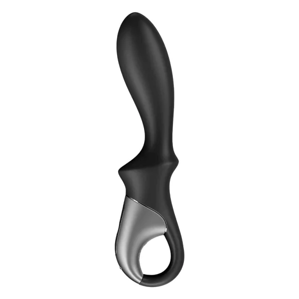 Satisfyer Heat Climax App Enabled Rechargeable Warming 12-Function Vibrating Anal Probe - Black