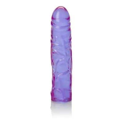 Reflective Gel Veined Chubby 8 5 Inch Purple Dildo