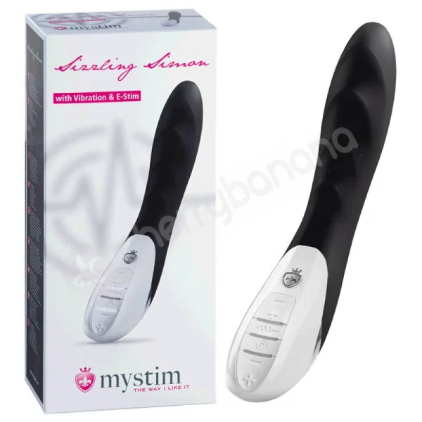 Mystim Sizzling Simon Sexy Black E-stim Vibrator