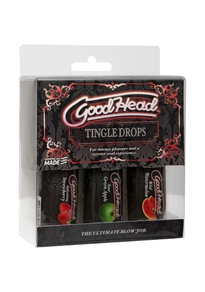 GoodHead™ - Tingle Drops - 3-Pack (Watermelon, Green Apple, Strawberry)
