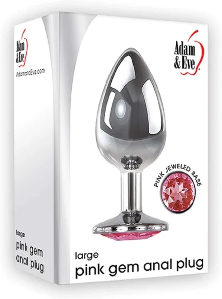 Adam & Eve Pink Gem Anal Plug - Large