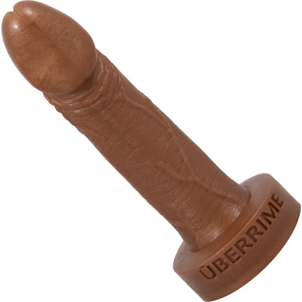 Primo 6" Dual-Density Realistic Silicone Dildo By Uberrime - Chocolate