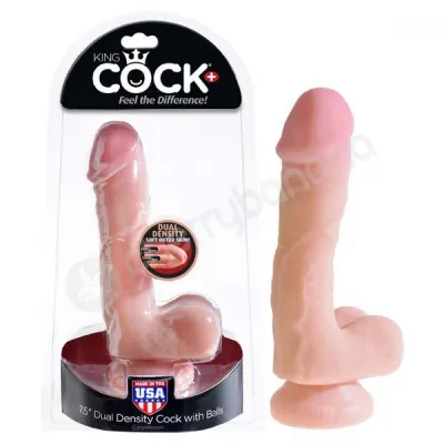 King Cock Flesh 7 5 Dual Density Cock With Balls