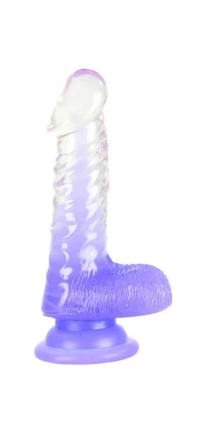 CRYSTAL COTE DONG DUAL COTED DONG WITH SUPERIOR SUCTION CUP 4.5 INCH PURPLE