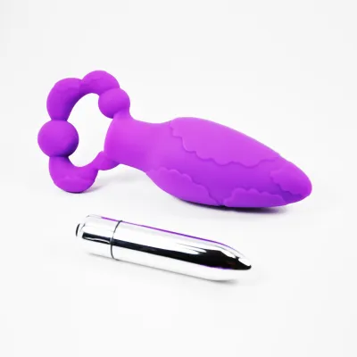 Cloud 9 Silicone Pro Plug with Large Silver Vibe Purple