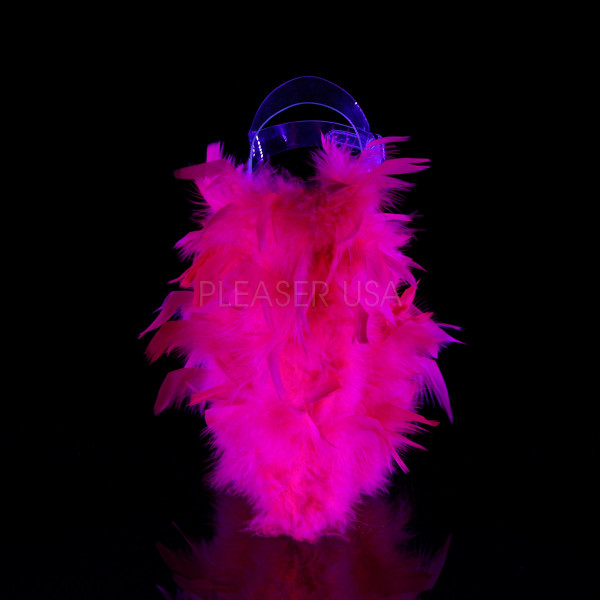 8 inches Heel, 4 inches PF Marabou Feather Ankle Strap Sandal — image 4 of 4