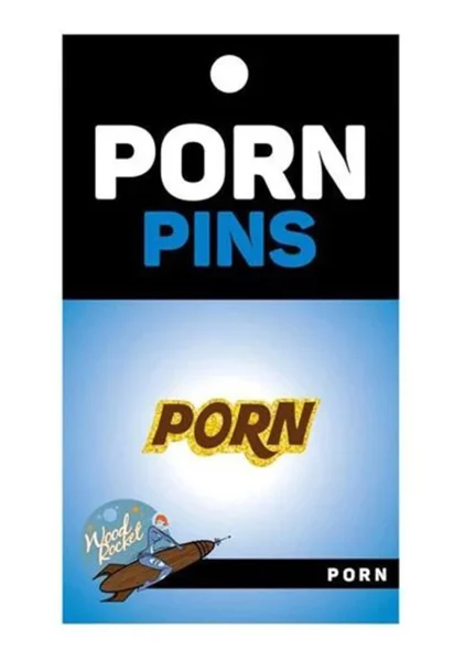 Porn Pin with Gold Glitter