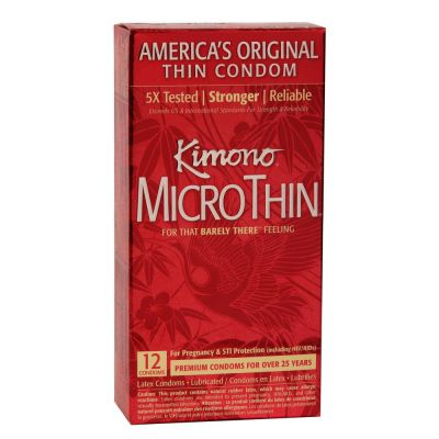 Kimono MicroThin Vegan Friendly Condoms 12 Pack