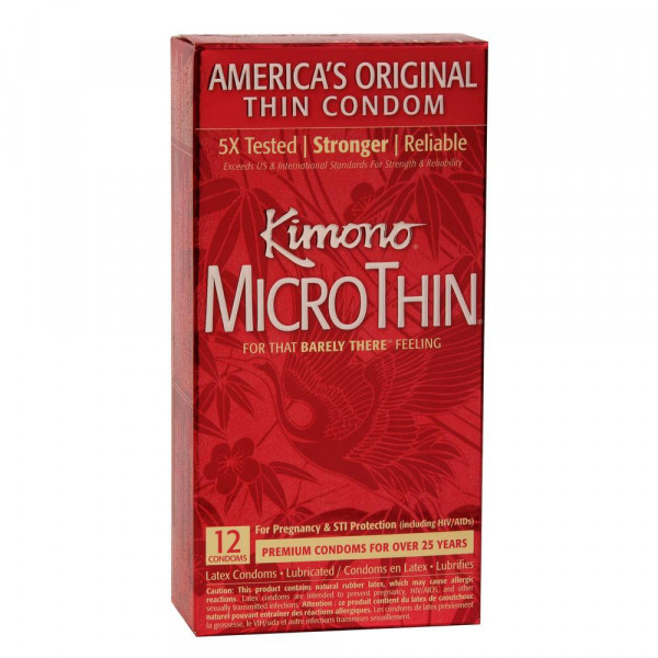 Kimono MicroThin Vegan-Friendly Condoms | 12-Pack