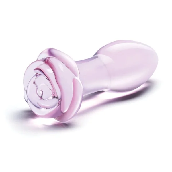 Glas 5" Rosebud Glass Butt Plug — image 4 of 5