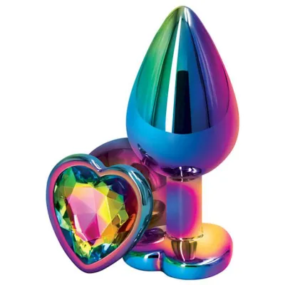 Rear Assets Heart Plug 3 2 Inch Rainbow Medium