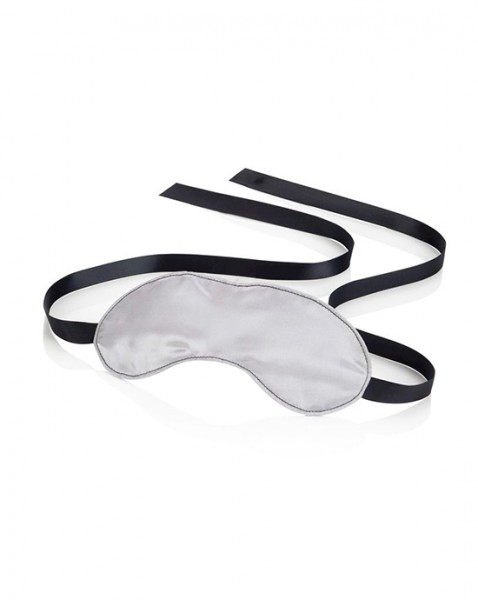 First Time Fetish Satin Eye Mask - Silver