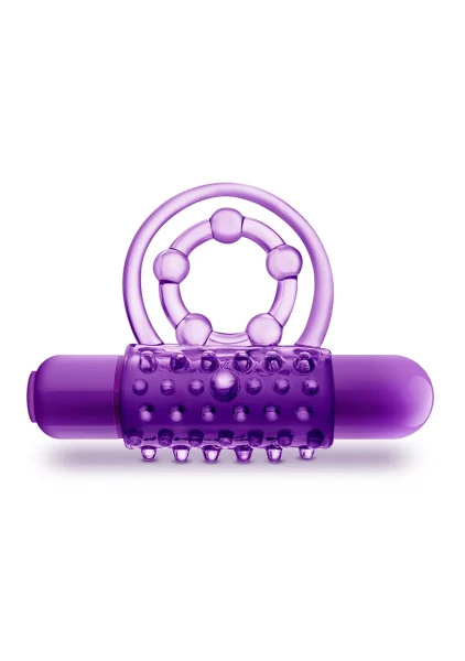 Play With Me - the Player - Vibrating Double Strap Ring - Purple