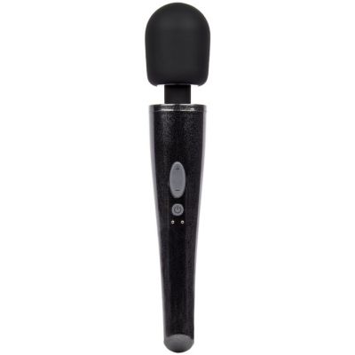 Bondara Black Glitter 10 Function Rechargeable Wand Vibrator