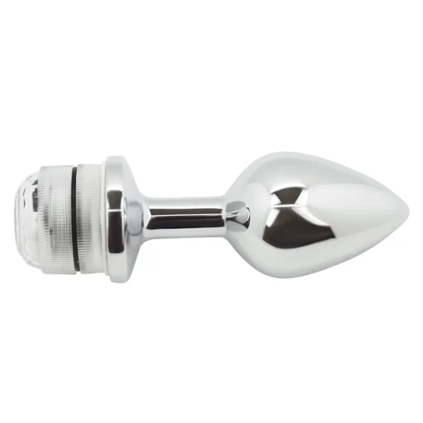 Light-Up Metal Anal Plug with Remote