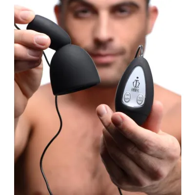 Deluxe 10 Mode Silicone Penis Head Teaser Black