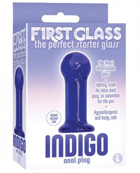 First Glass Indigo Anal Plug Blue — image 4 of 4