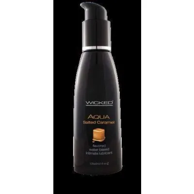 Aqua Salted Caramel Flavored Water Based Intimate Lubricant 2 Oz