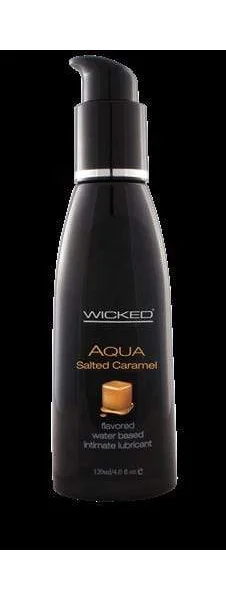 Aqua Salted Caramel Flavored Water-Based Intimate Lubricant 2 Oz.