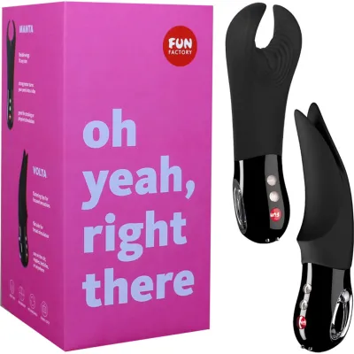 Fun Factory Paired For Pleasure Oh Yeah Right There Kit With The Manta Penis Stroker Volta Clitoral Stimulator