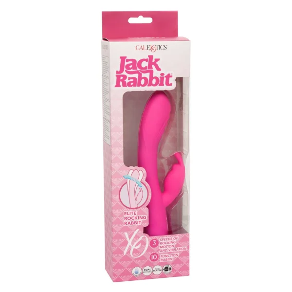 Jack Rabbit Elite Rocking Rabbit Silicone Rechargeable Dual Stimulation Vibrator By CalExotics