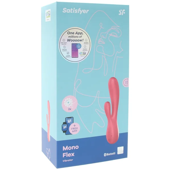 Satisfyer App Enabled Mono Flex Rabbit Vibrator Red