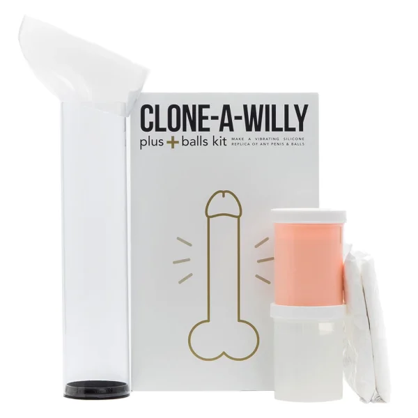 Clone-A-Willy Plus Balls Make Your Own Vibrating Silicone Dildo - Light Skin Tone