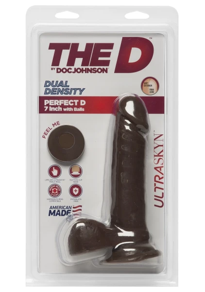 The D - Perfect D 7" Suction Cup Dildo by Doc Johnson - Vanilla