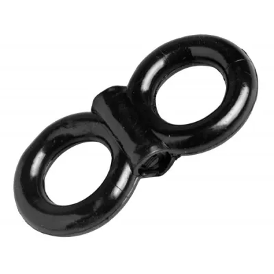 Vibrating Dual Cock Ring Black