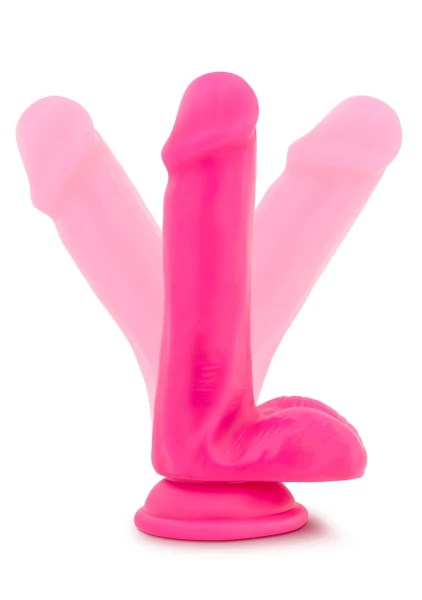 Neo - 6 Inch Dual Density Cock With Balls - Neon Green