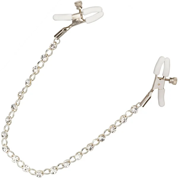 CalExotics Nipple Play Nipple Clamps with Crystal Chain