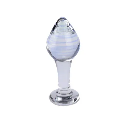 Lucent Prima Glass Butt Plug Clear 3 5 Inch