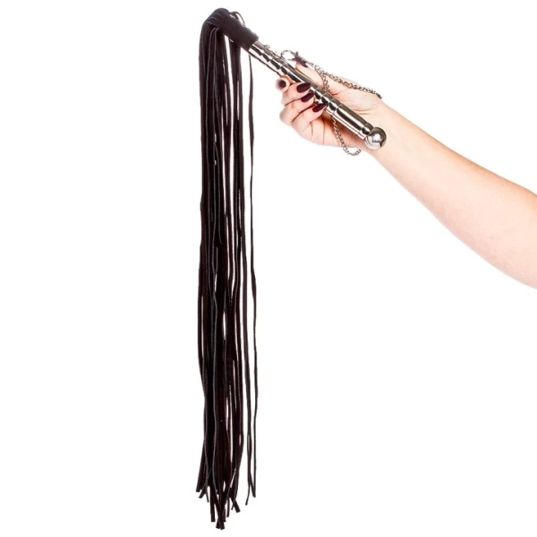 Bondara Luxe Manners XL Suede & Metal Flogger – 30 Inch