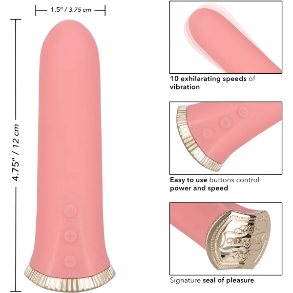 Uncorked Rosé Waterproof Rechargeable Silicone Vibrator By CalExotics