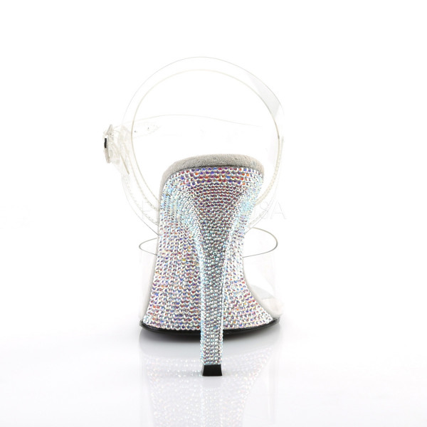 4 1/2 inches Heel Ankle Strap Sandal W/ Rhinestone — image 4 of 4