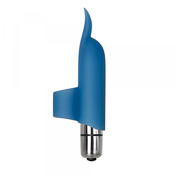 Adam & Eve Silicone Blue Dolphin Finger Vibe