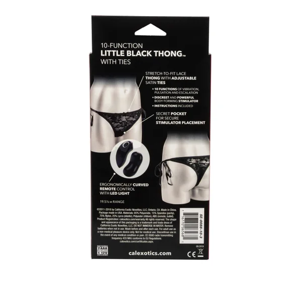 Remote Control 10 Function Little Black Panty - Thong — image 21 of 21