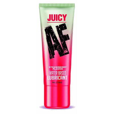 Juicy AF Strawberry Strawberry Flavoured Water Based Lubricant 120 ml Tube