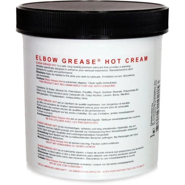 Elbow Grease Hot Cream - Oil-Based Lube | 15oz