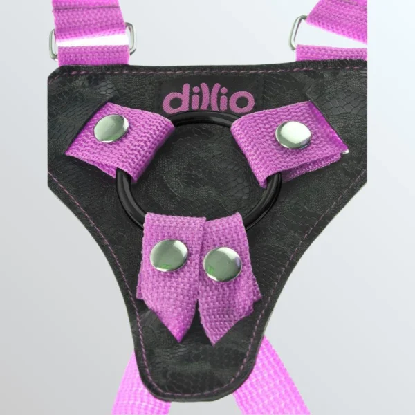 Dillio 7" Pink Strap-on Suspender Harness Set | Strap-on Dildos