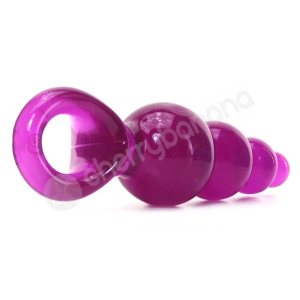 Jolie Ripples Purple Large Butt Plug