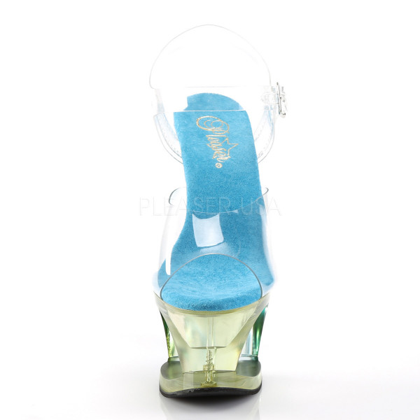7 inches Heel, 2 3/4 inches Cut-Out Tinted PF Ankle Strap Sandal — image 10 of 12