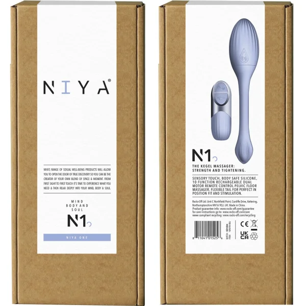 NIYA 1 Vibrating Silicone Waterproof Rechargeable Dual Motor Kegel Massager With Remote